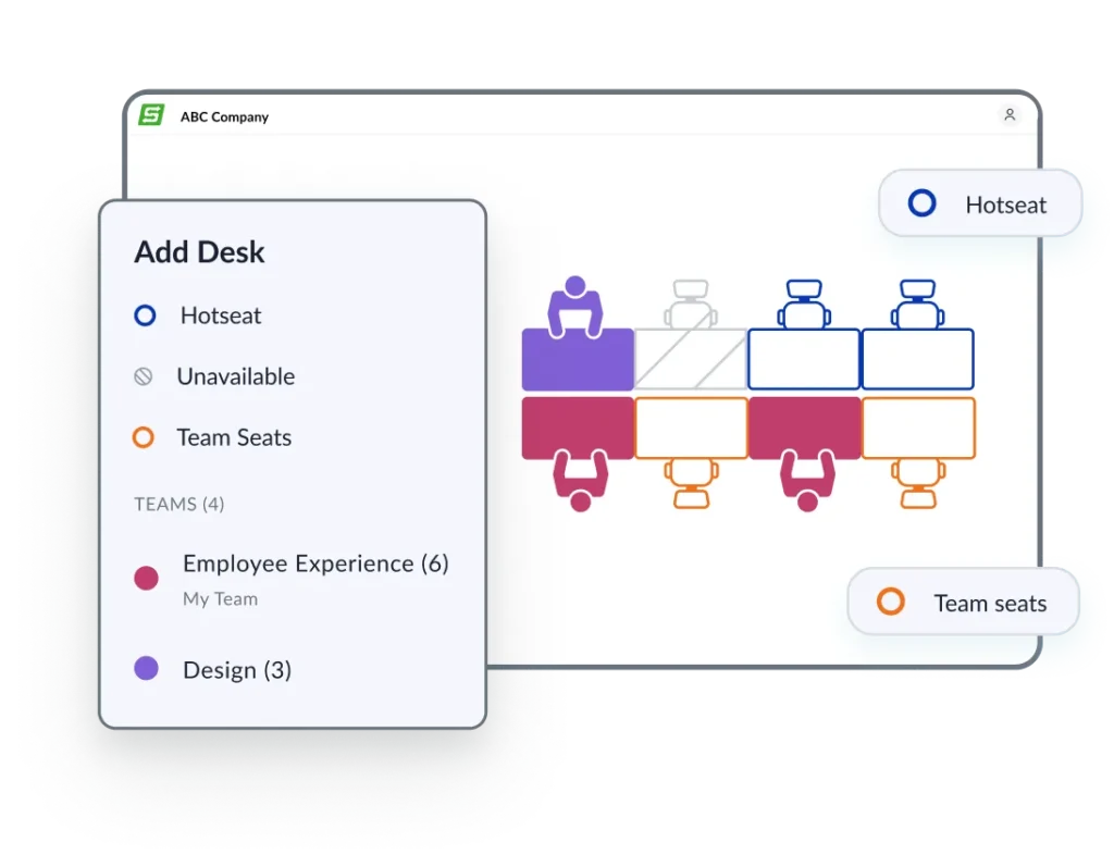 DESK BOOKING 17 Admins assign desks for specific teams
