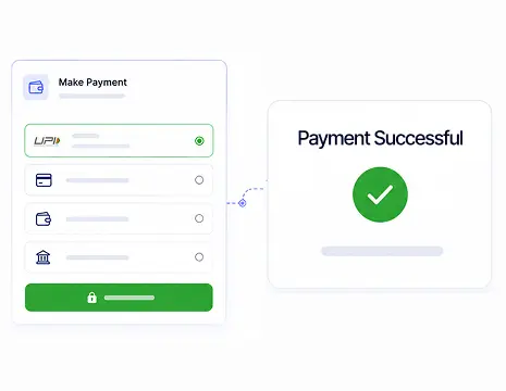 Employee making a cashless meal payment through a digital cafeteria management system