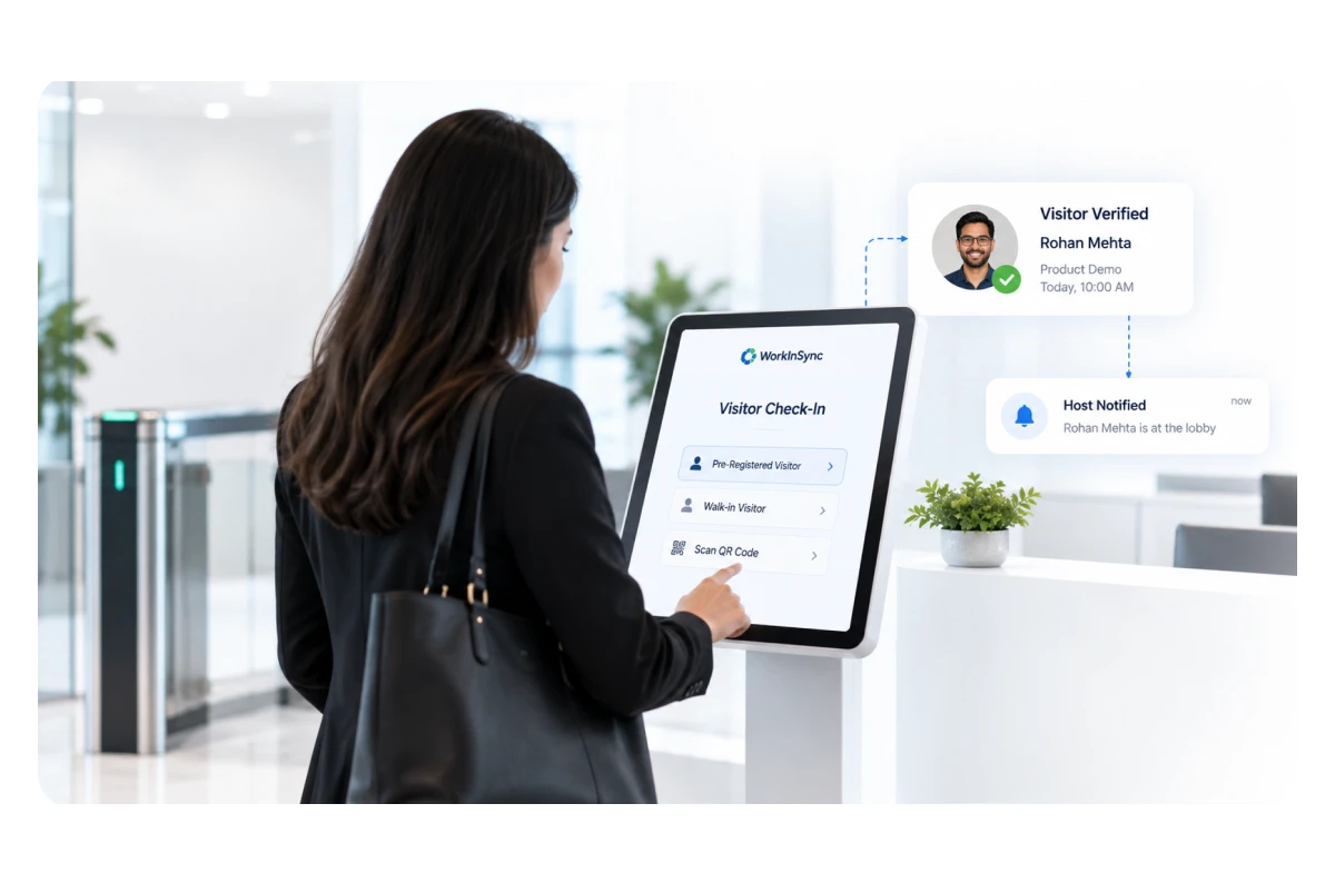 Visitor pre-registration and host notifications copy